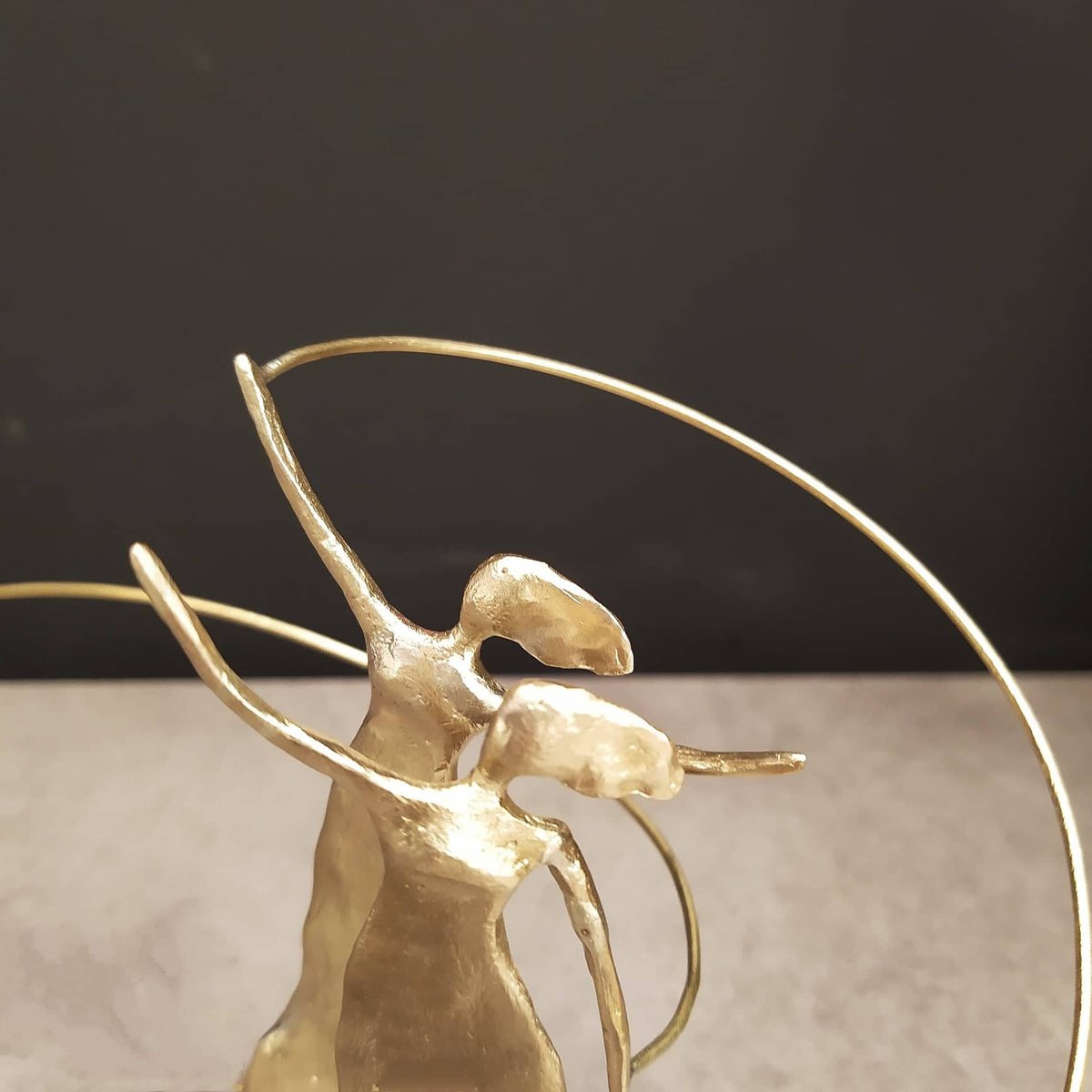 Impressionistic Portrait Bronze Sculpture By Anna Andreadi, 4 X 4, Friendship, Original Artwork