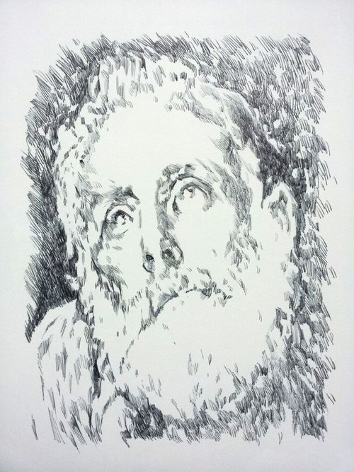 St Peter (After El Greco) by Adam Grose MA RWAAN