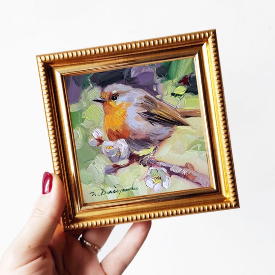 Robin bird painting