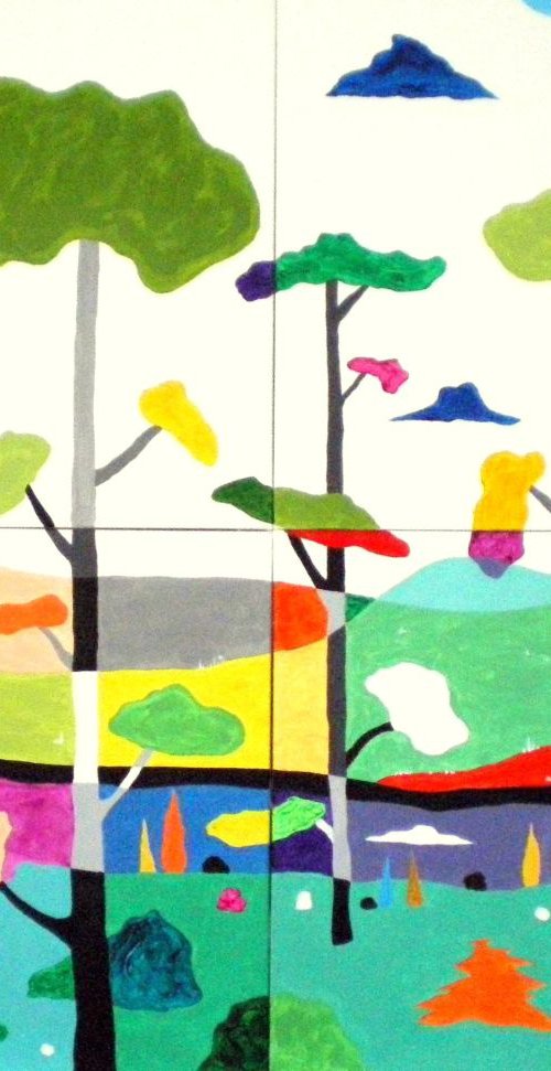 Little forest  (pop art, landscape) by Alejos