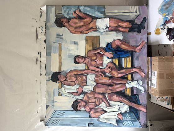 Gay male nude painting