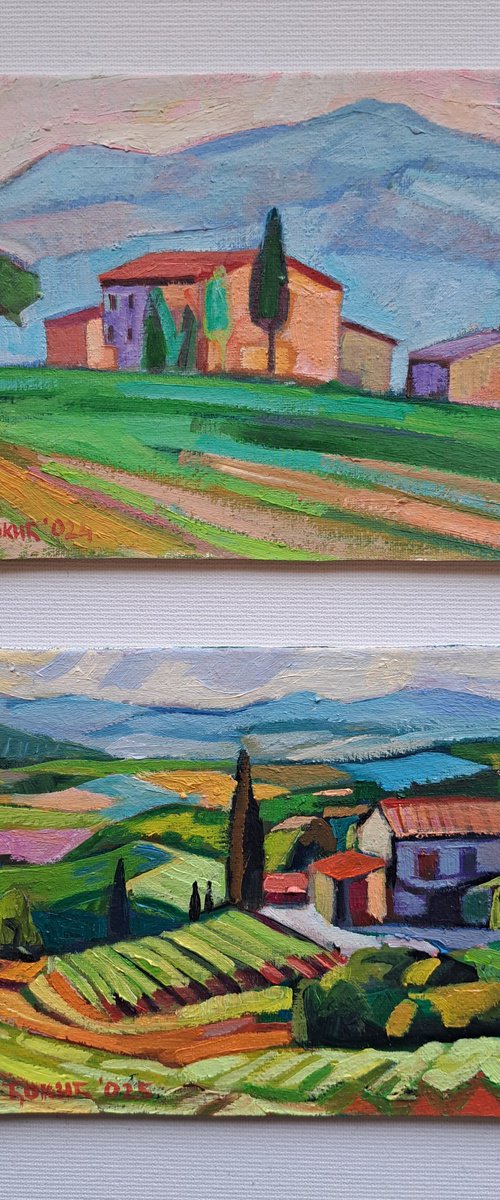 Set of two paintings, 10 by Maja Đokić Mihajlović