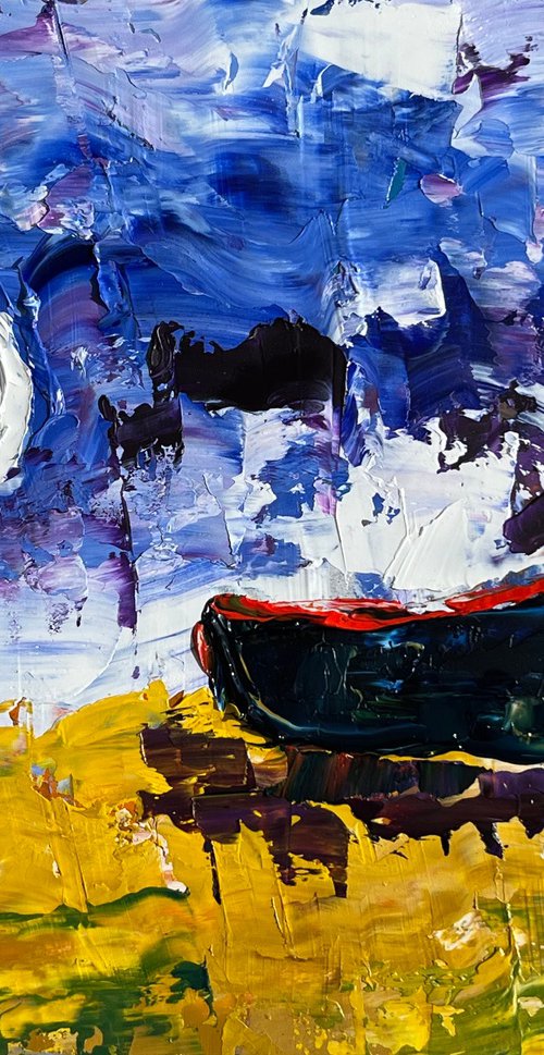 Boat Nautical Painting by Halyna Kirichenko