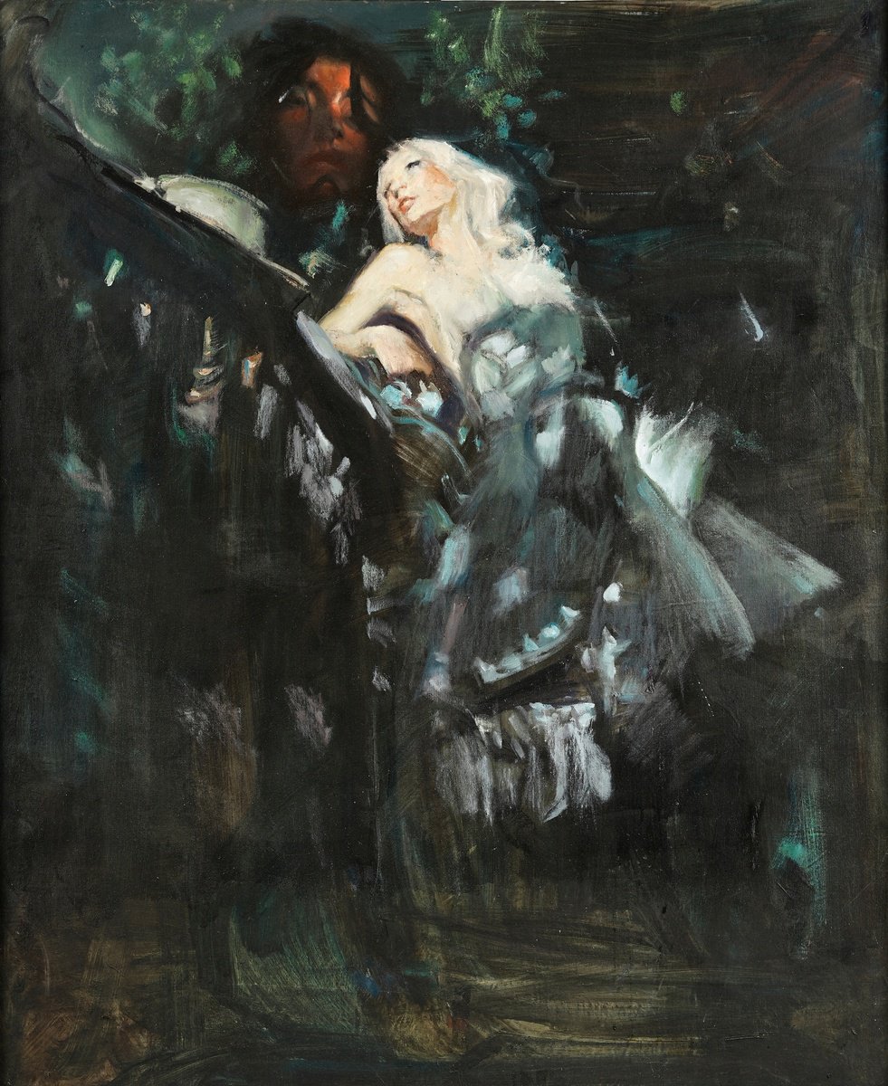 Expressive Portrait Oil Painting By Igor Galan, 39 X 47, The Spirit Of Lust, Original Artwork