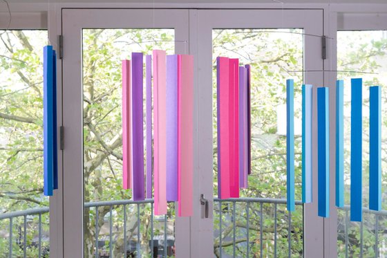 Moving stripes mobile No. 1