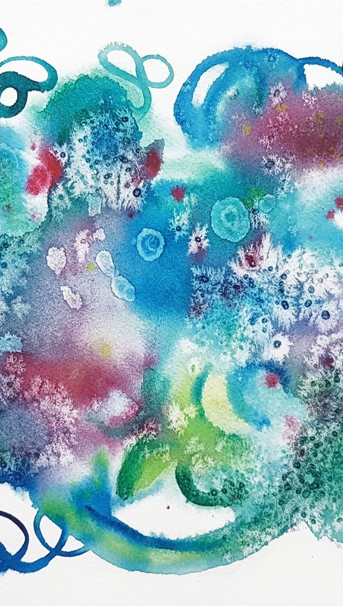 "Totally happy" Abstract Watercolor Painting by Viktoriya Gorokhova