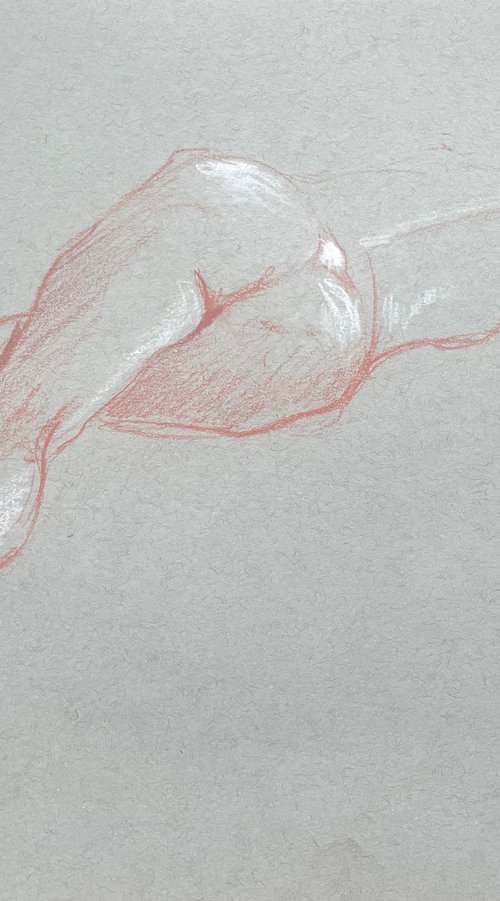 nude drawing. lying model by Anna Bogushevskaya