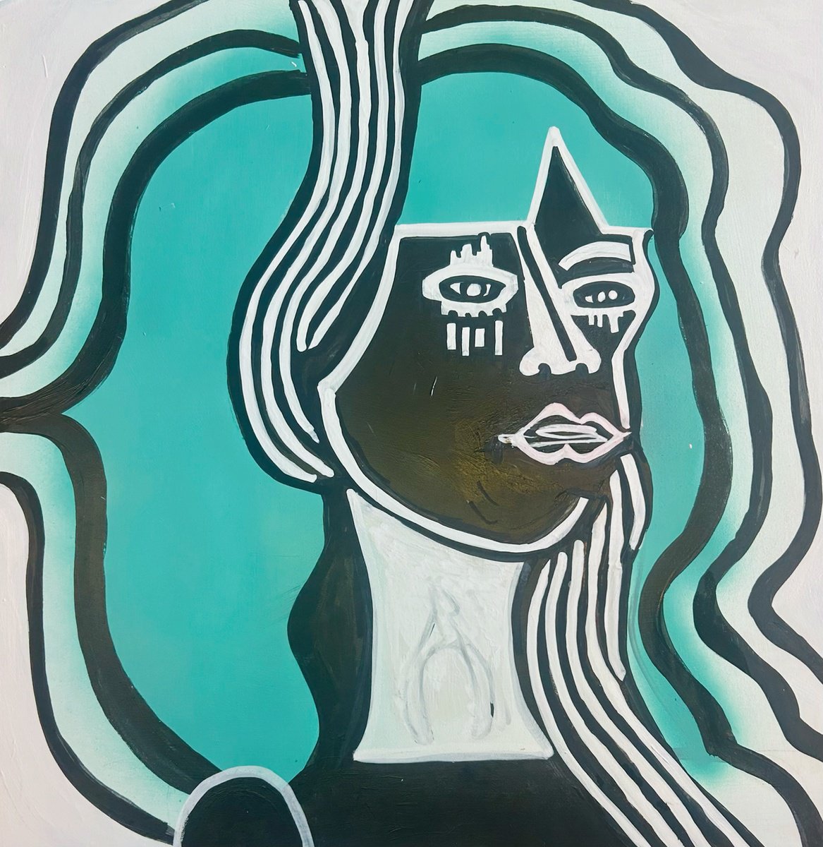 Painting , Patti By Georgia Sawers, 20 X 20, Artwork For Sale On Artfinder