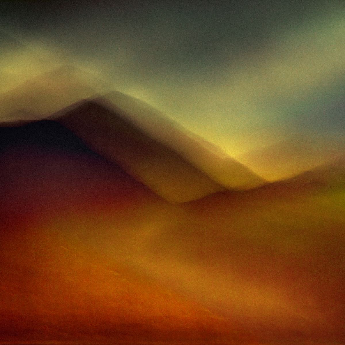 Abstract Landscape Photograph By Lynne Douglas, 49 X 49", The Hill Path, Isle Of Skye, Original Artwork