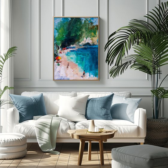 Vibrant Coastal Beach Art