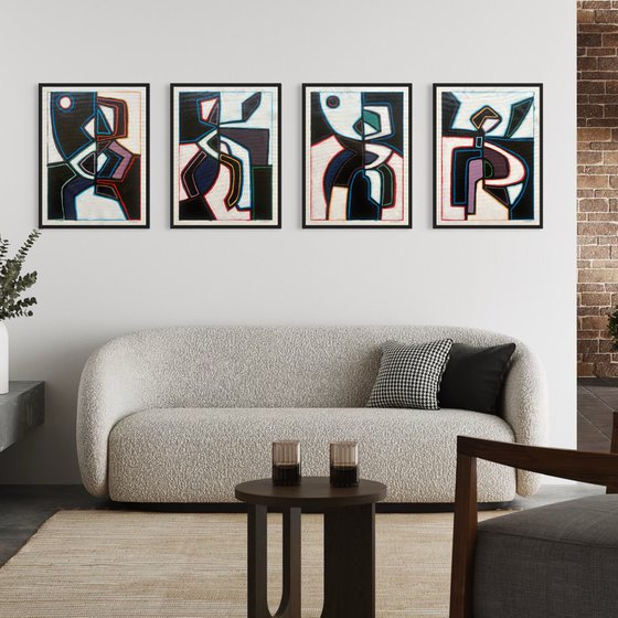 Dancing in Sync (Set of 4)