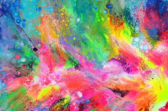 Flowing Energy 62 - Large Colorful Abstract