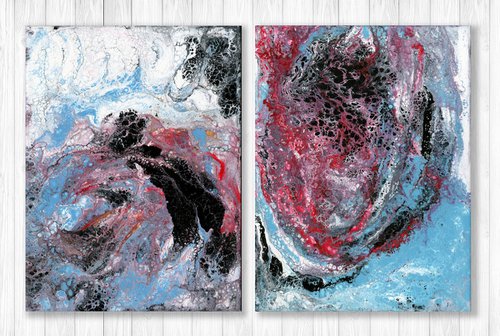 Natural Moments Collection 1 - 2 Abstract Paintings by Kathy Morton Stanion by Kathy Morton Stanion