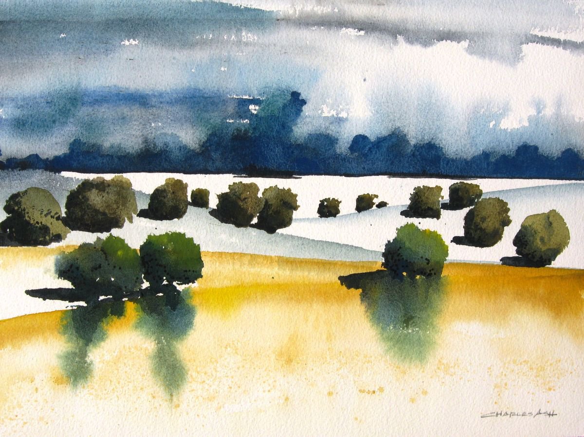 Monsoon - Original Watercolor Painting by CHARLES ASH