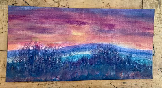 Winter Sunrise over the hills