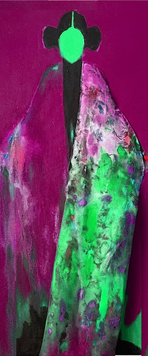 Alienation Magenta Figure by Gela MIKAVA