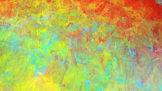 Breath of the Earth - XXL 200 x 100 cm abstract painting