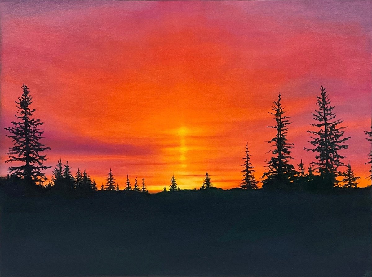 Oil Painting , Across The Horizon By Alla Kallas, 24 X 18, Artwork For Sale On Artfinder