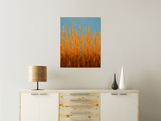 Blue Orange Burst - Color Field