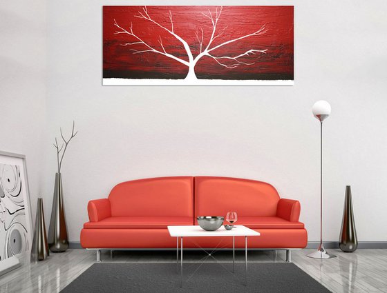 Red Sky at Night tree of life painting