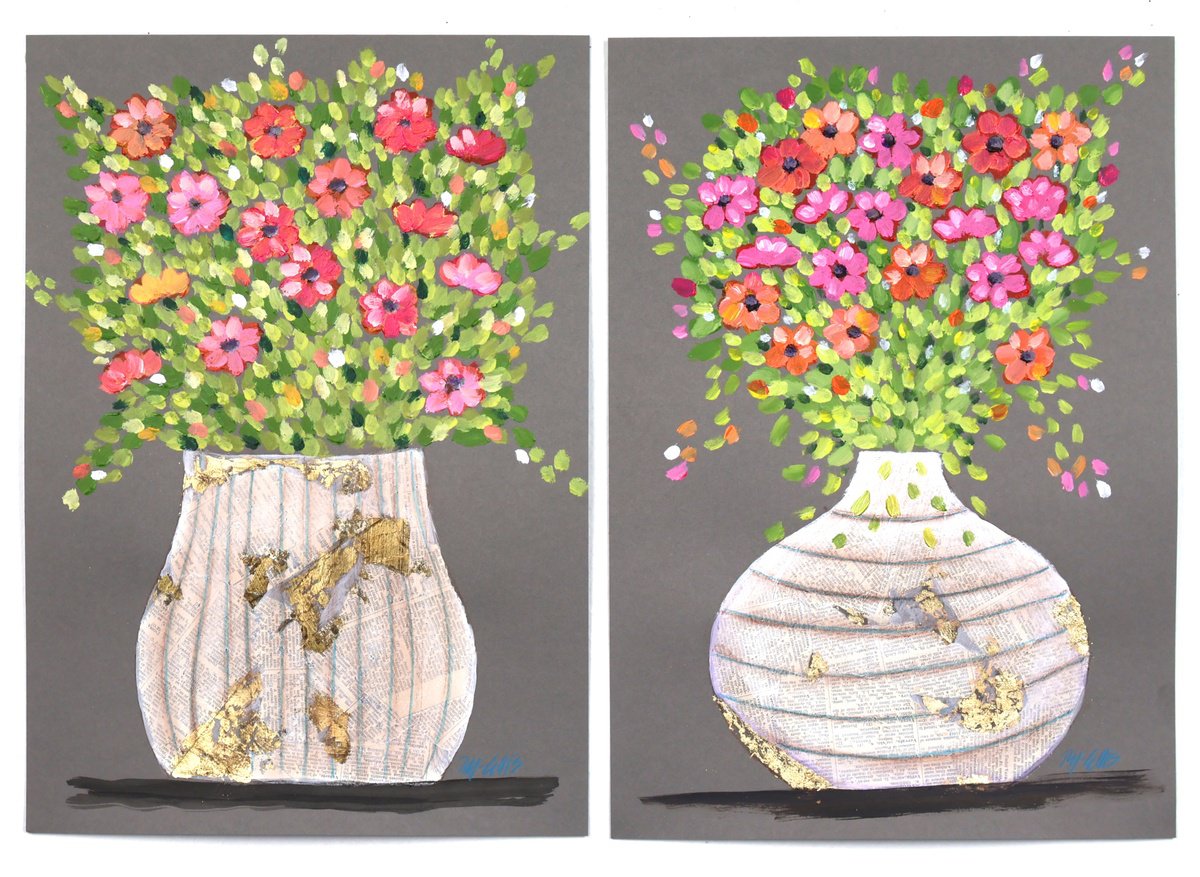Impressionistic Painting , Summer Time Love Painting Set By Mariann Johansen-Ellis, 33 X 17, Artwork For Sale On Artfinder
