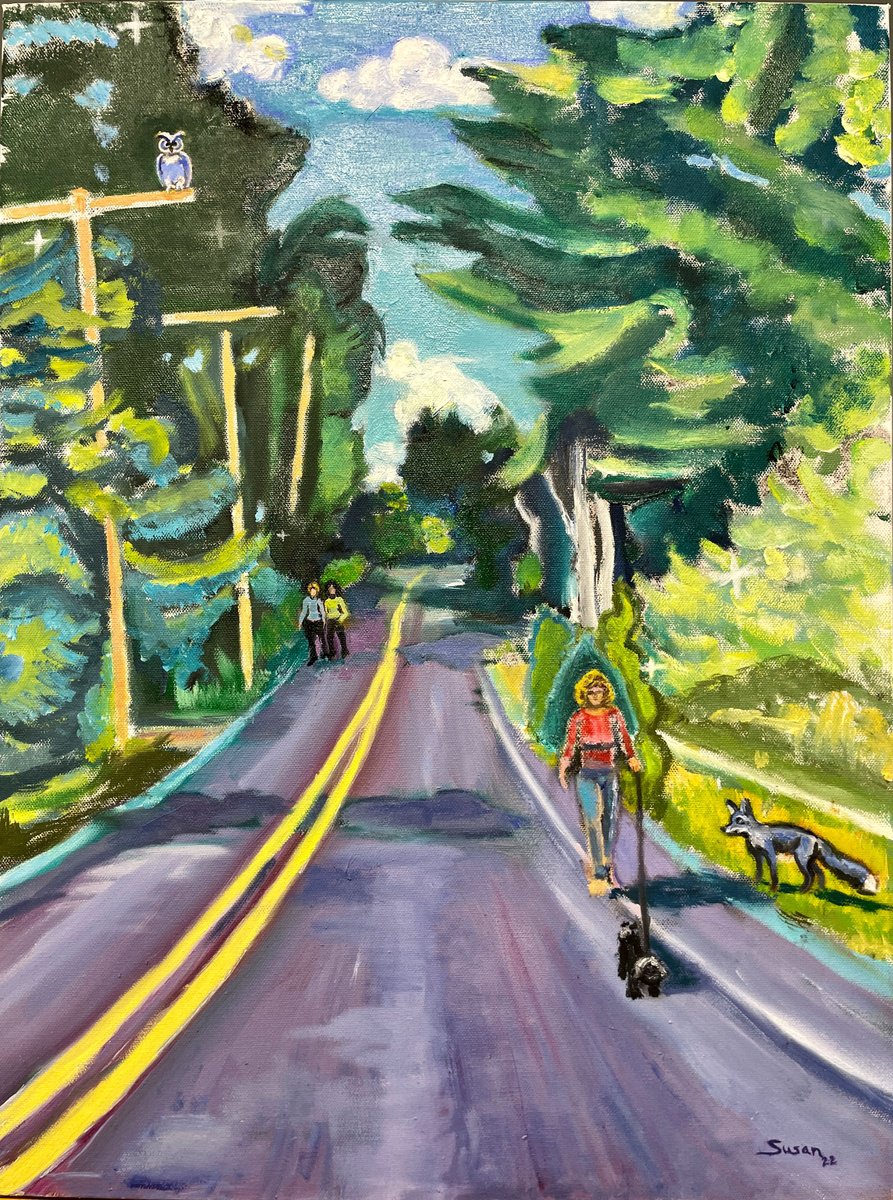 Impressionistic Portrait Limited Edition Print By Susan Stewart, 18 X 24", "On The Road", Original Artwork