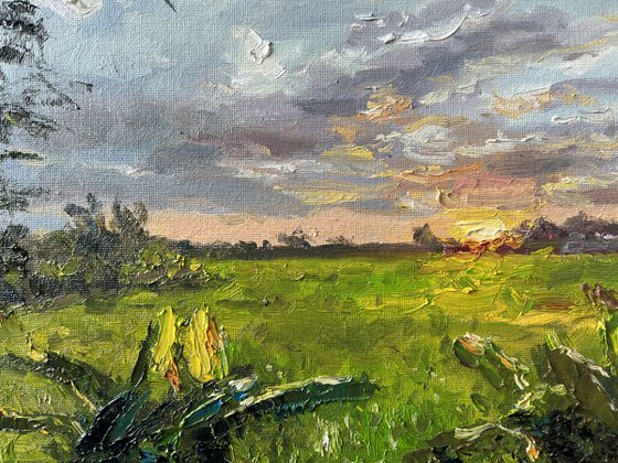 Roadside View at Sunset