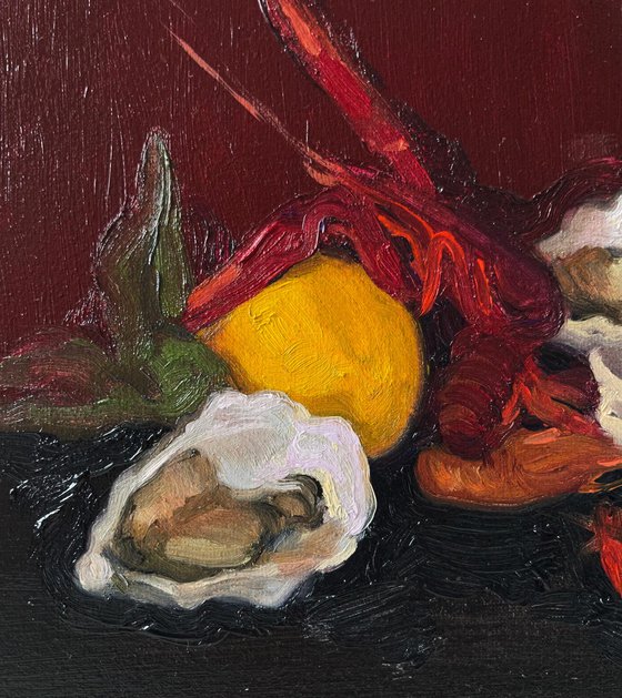 Still Life with crayfish and oysters