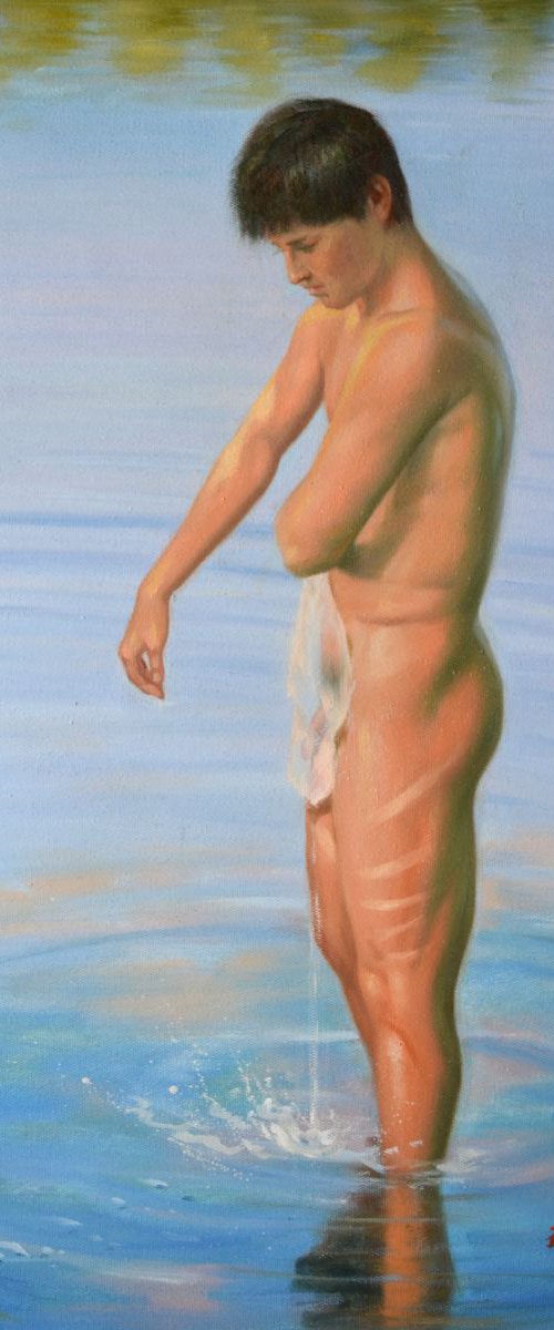 Oil paintingl art bather #16045 by Hongtao Huang