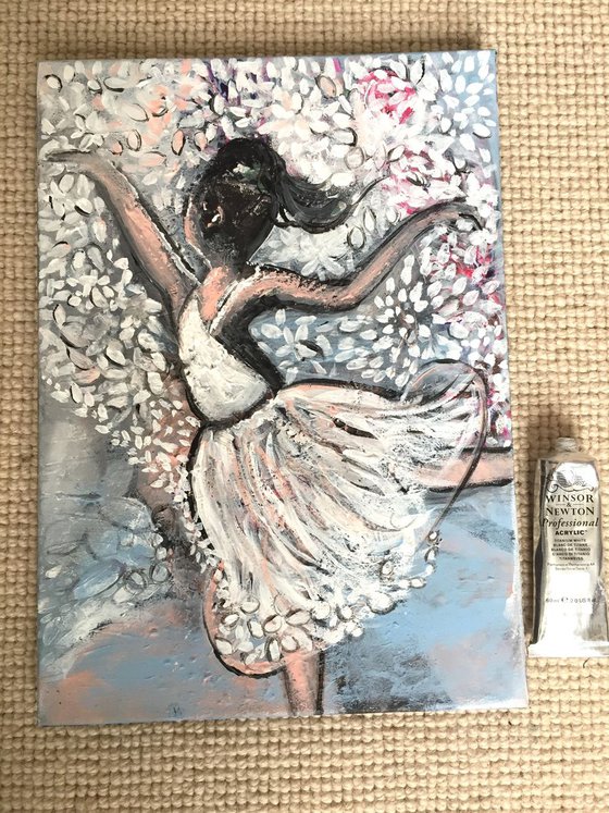 Ballet Series II Acrylic Painting of Ballerina Dancer Art for Sale Gift Ideas Original Paintings Painting on Canvas Ready to Hang Free Delivery