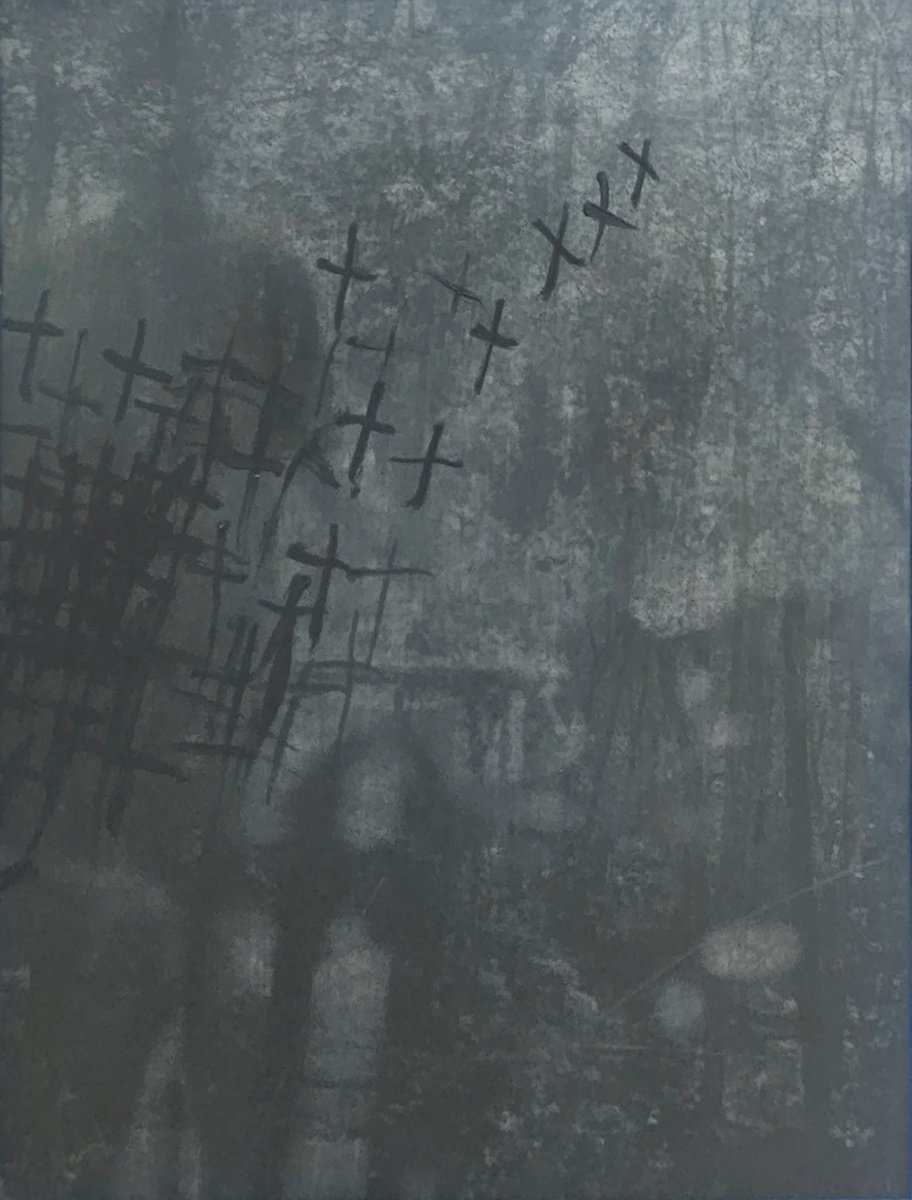 Expressive Abstract Oil Painting By Shelton Walsmith, 9 X 12", How We Crossed Over, Original Artwork