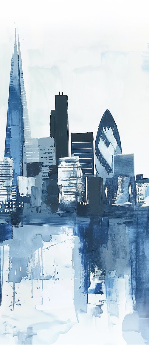 Digital Painting " Abstract London" by Yulia Schuster