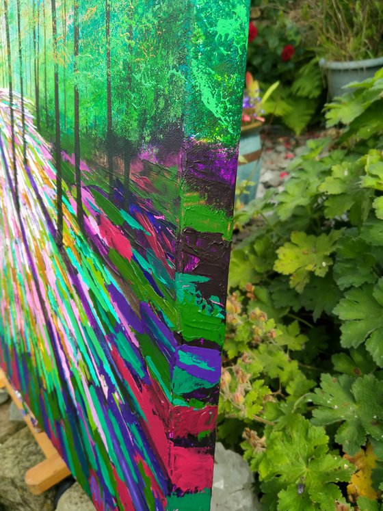 Gold and Magenta Wood