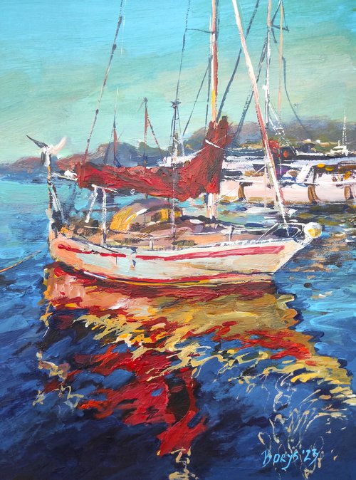 Red sails by Tetiana Borys