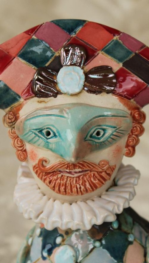 Ginger Beard Bird. Ceramic sculpture by Elya Yalonetski