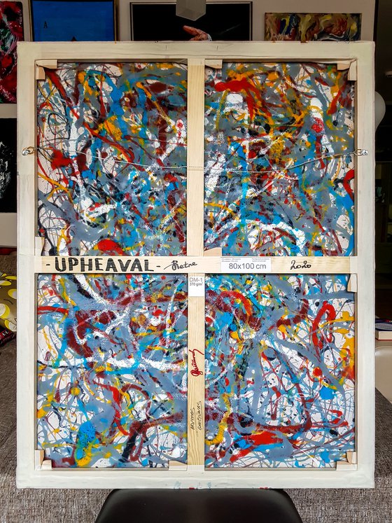 - Upheaval - Style of JACKSON POLLOCK. Abstract Expressionism Painting.