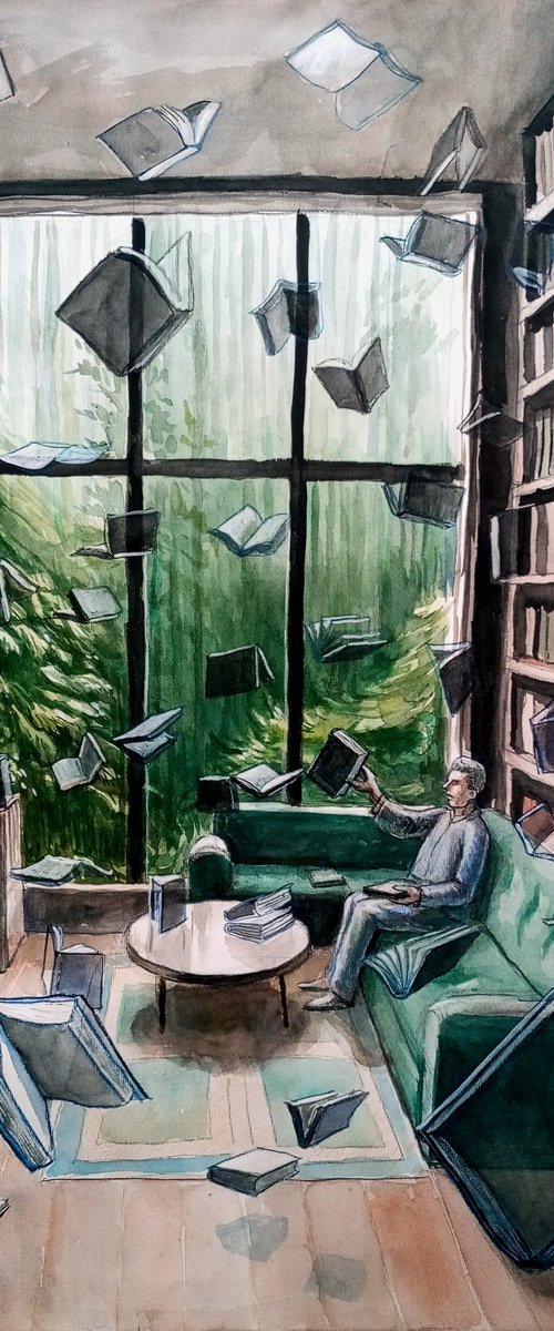 Riot in the library by paolo beneforti