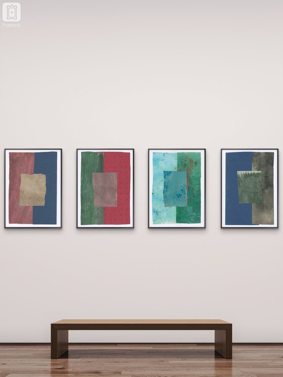 Geometric abstract wall art