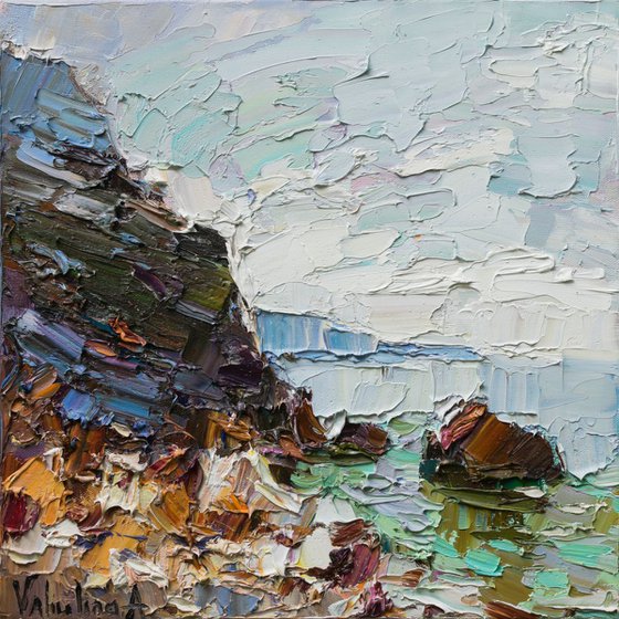 Rocky seascape #2 - Original oil painting
