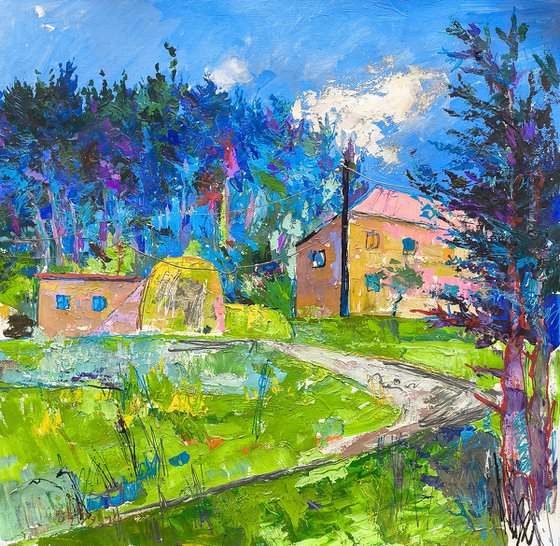Pink Roof, Green Fields