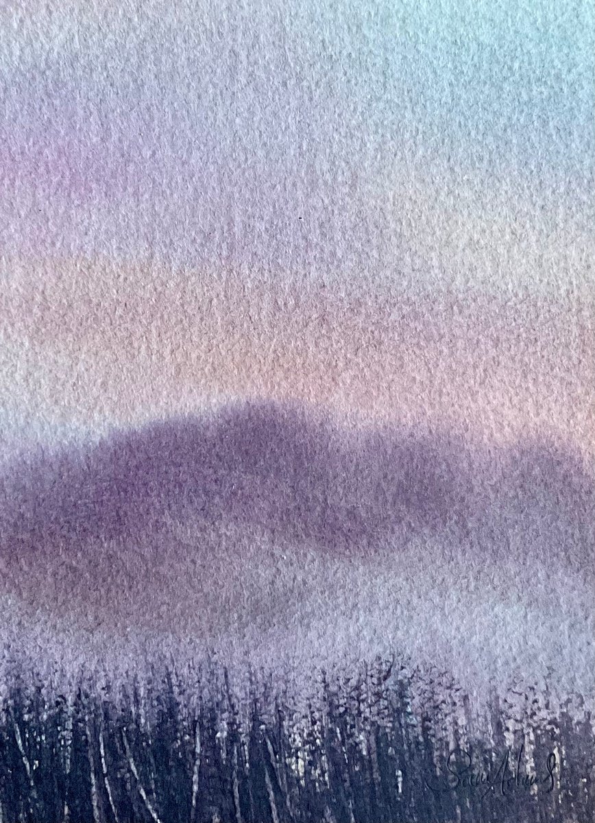 Mist beneath the hill by Samantha Adams