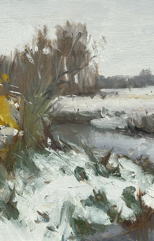 Autumn Snowfall, Ducklington by Alex James Long