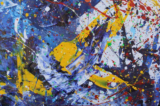 Abstract Woman of Colors Emotions - XXL painting oversize by Juan Jose Garay