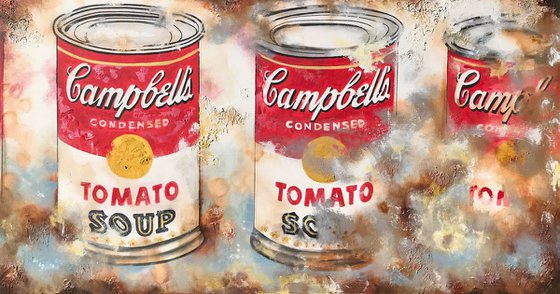 wink to Warhol "Campbells revised" (150 x 80 cm) Dee Brown