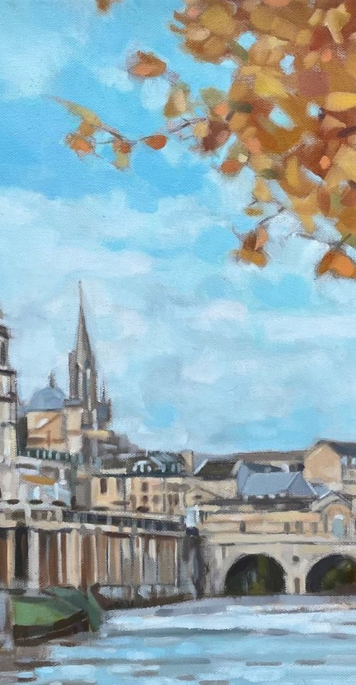 Pulteney Bridge In Autumn by Emma Dashwood
