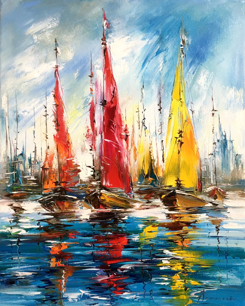 Solar sailboats by Olena  Romanenko