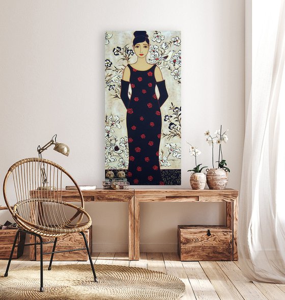 Woman with Black Dress