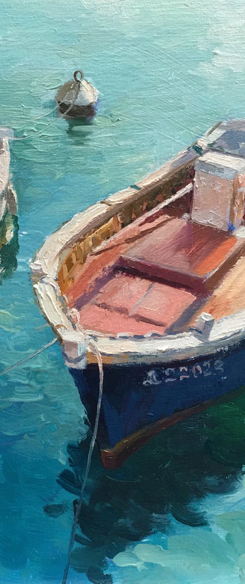 Boats in Morning Light by Ling Strube