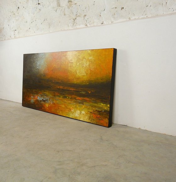 Devoted Shore  (Large Seascape, 120x60cm)