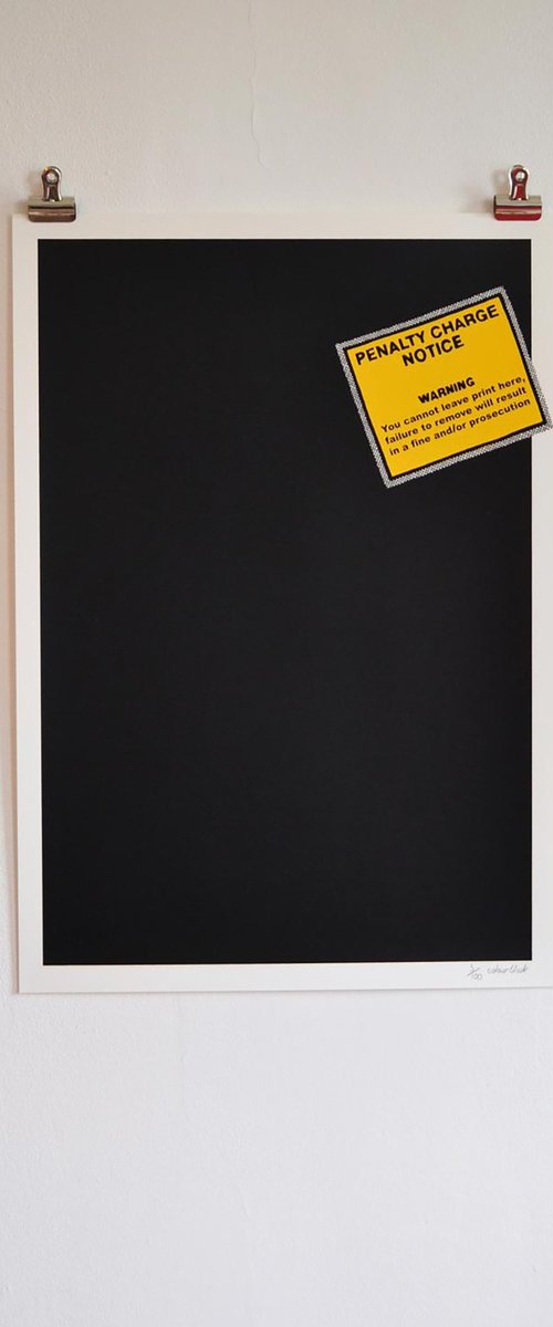 you can’t park print there by Colour Black